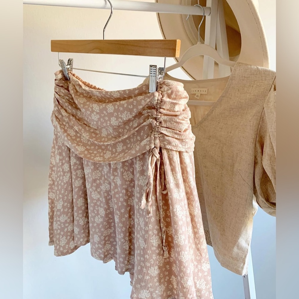 Dusty Pink Floral Skirt